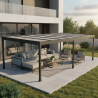 Cubierta para terraza con techo rígido | Pérgola con techo plano