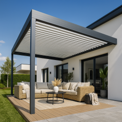 Pérgola bioclimática Horizon 3 | Lamas perpendiculares