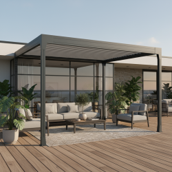 Pérgola bioclimática Horizon 3, modelo autoportante