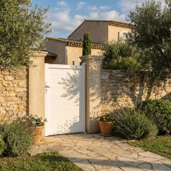 Kit de puerta peatonal con panel completo | Puertecilla de aluminio