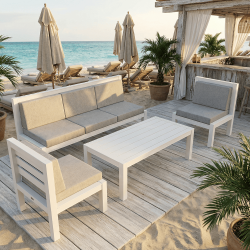 Salon de jardin blanc