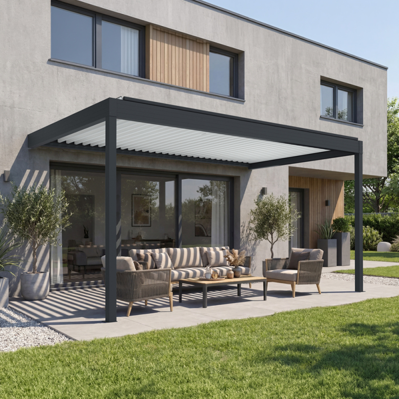 Pérgola bioclimática Horizon 3 | Lamas perpendiculares