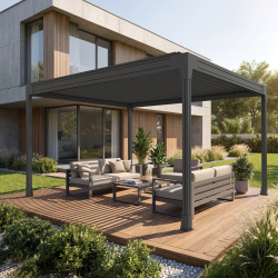 Pérgola bioclimática Horizon 3, modelo autoportante